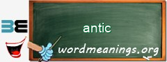 WordMeaning blackboard for antic